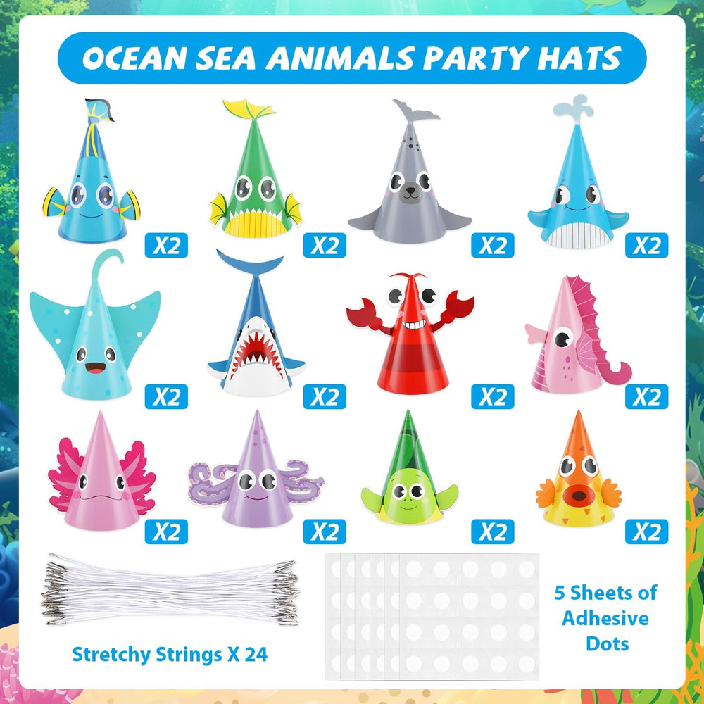 Justforjoyful sea animal hat with turtles, great for DIY decor and summer celebrations.