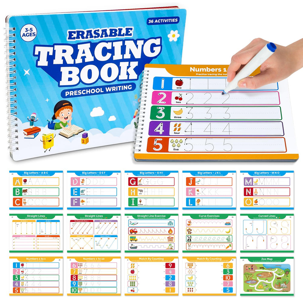 Justification leftBC preschool workbook cover for durable daily reuse