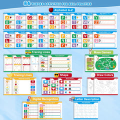 Justification leftBC tracing letters A-Z pages promote early handwriting practice