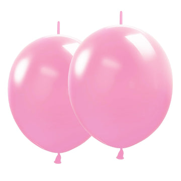 JUSTOTRY Link Balloons 6-inch Baby Pink setup for quick balloon chains at parties.