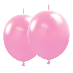 JUSTOTRY Link Balloons 6-inch Baby Pink setup for quick balloon chains at parties.