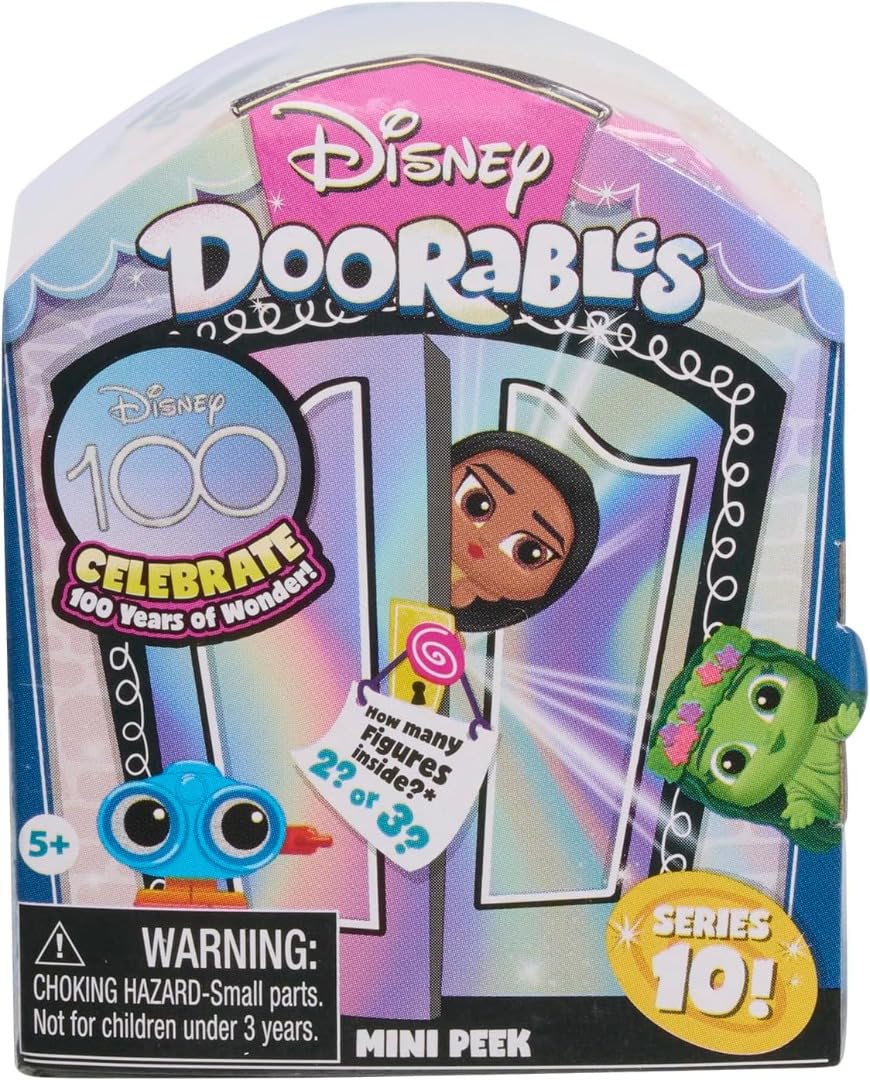 Just Play Disney Doorables Mini Peek Series 10 blind box reveals sparkling surprises to share.
