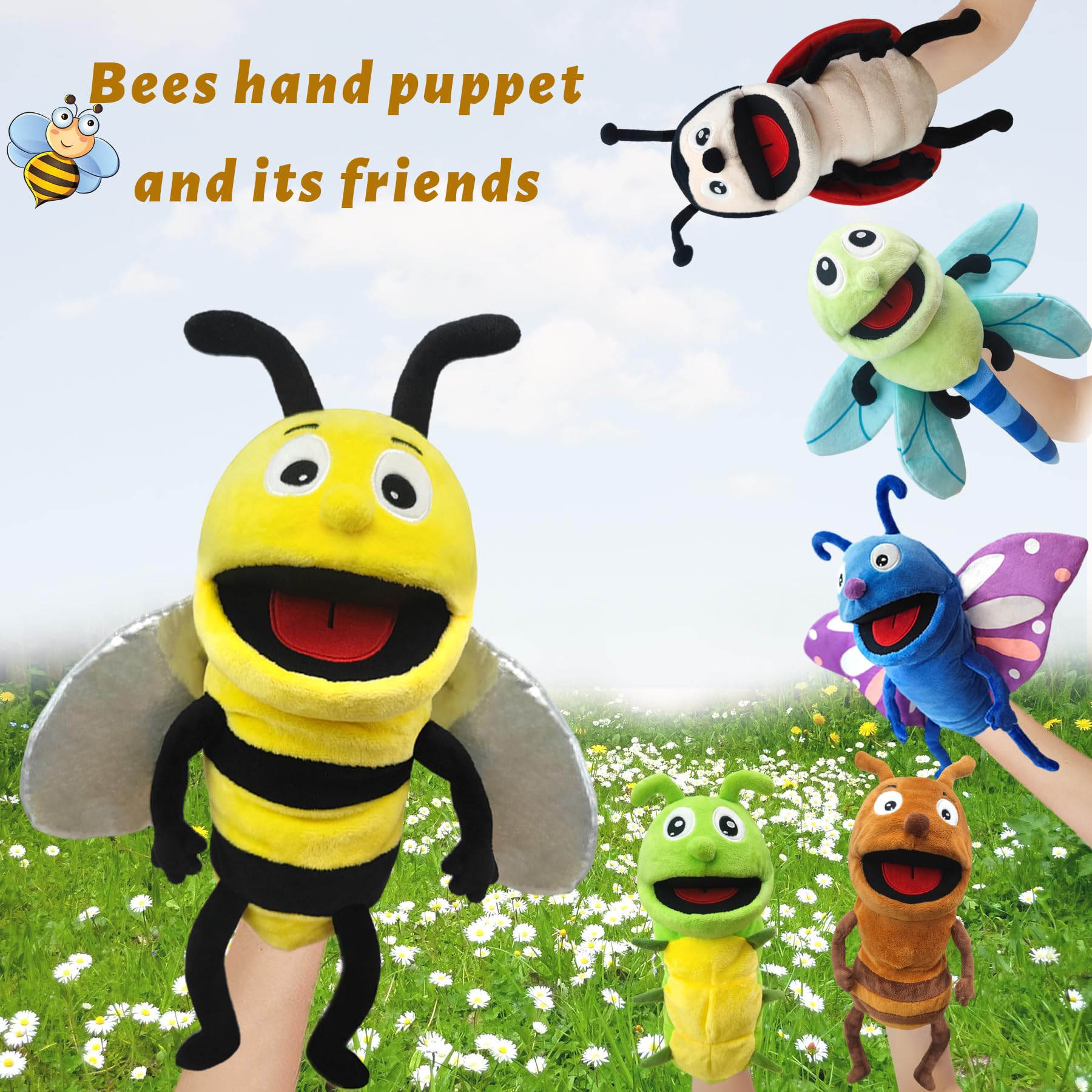 JUSTQUNSEEN ant puppet holds poses for storytelling scenes