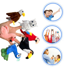 JUSTQUNSEEN peacock finger puppet for colorful stories and imagination