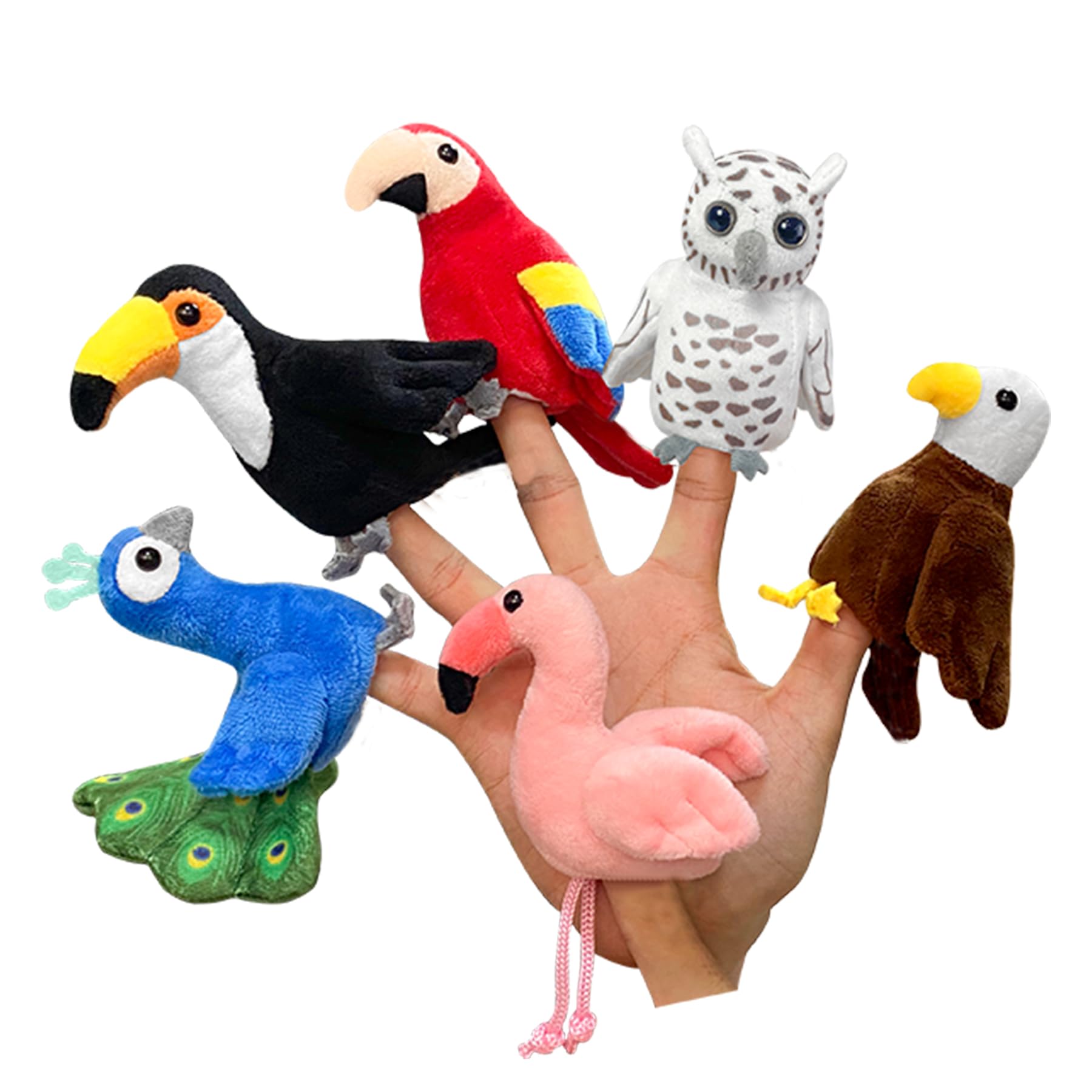 JUSTQUNSEEN toucan finger puppet for imaginative storytelling and role-play