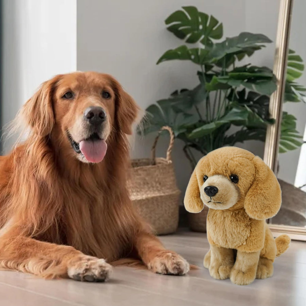 JUSTQUNSEEN Golden Retriever plush highlighting CPSC safety for kids