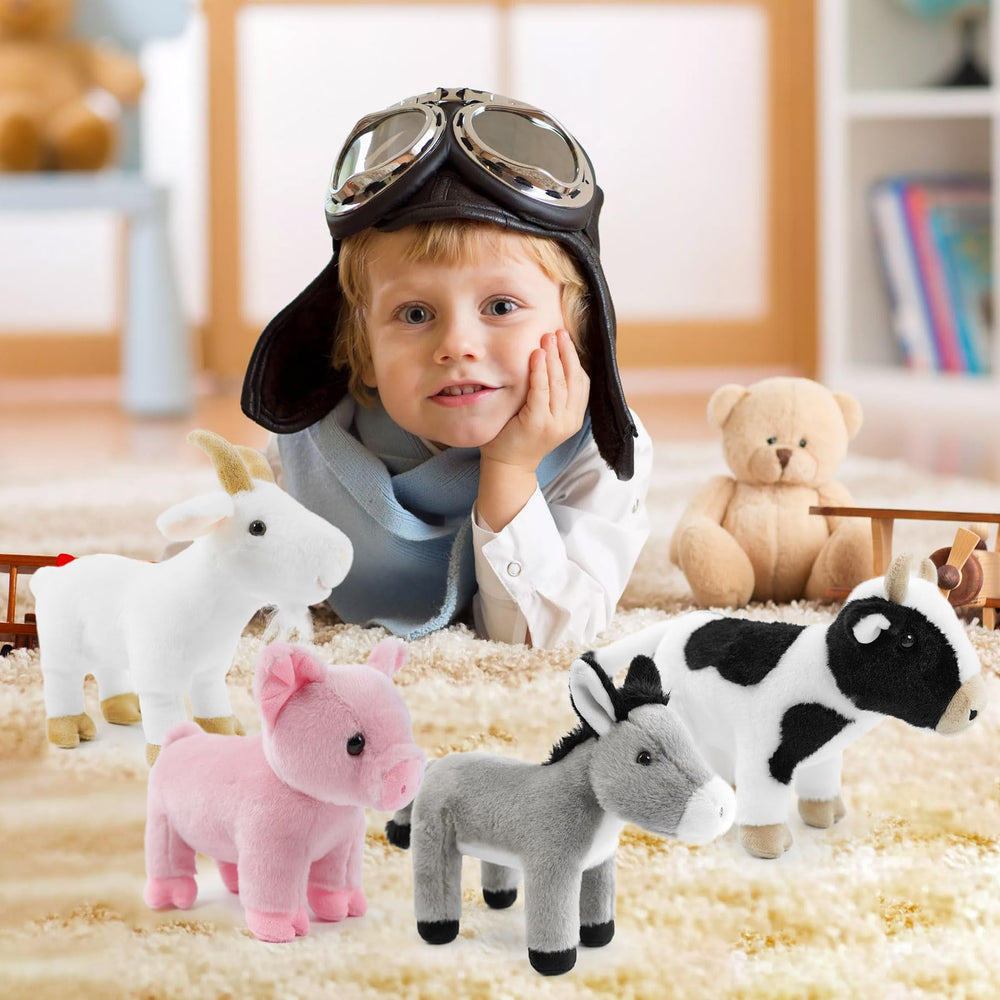 JUSTQUNSEEN pig plush toy in a hugging pose, perfect for bedtime.