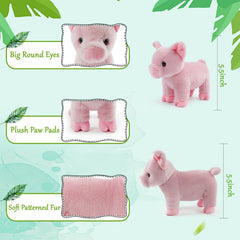JUSTQUNSEEN pig plush side pose, durable companion for everyday play.