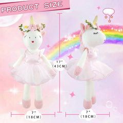 JUSTQUNSEEN unicorn dress with pearls belt, ideal for dress-up and imaginative play