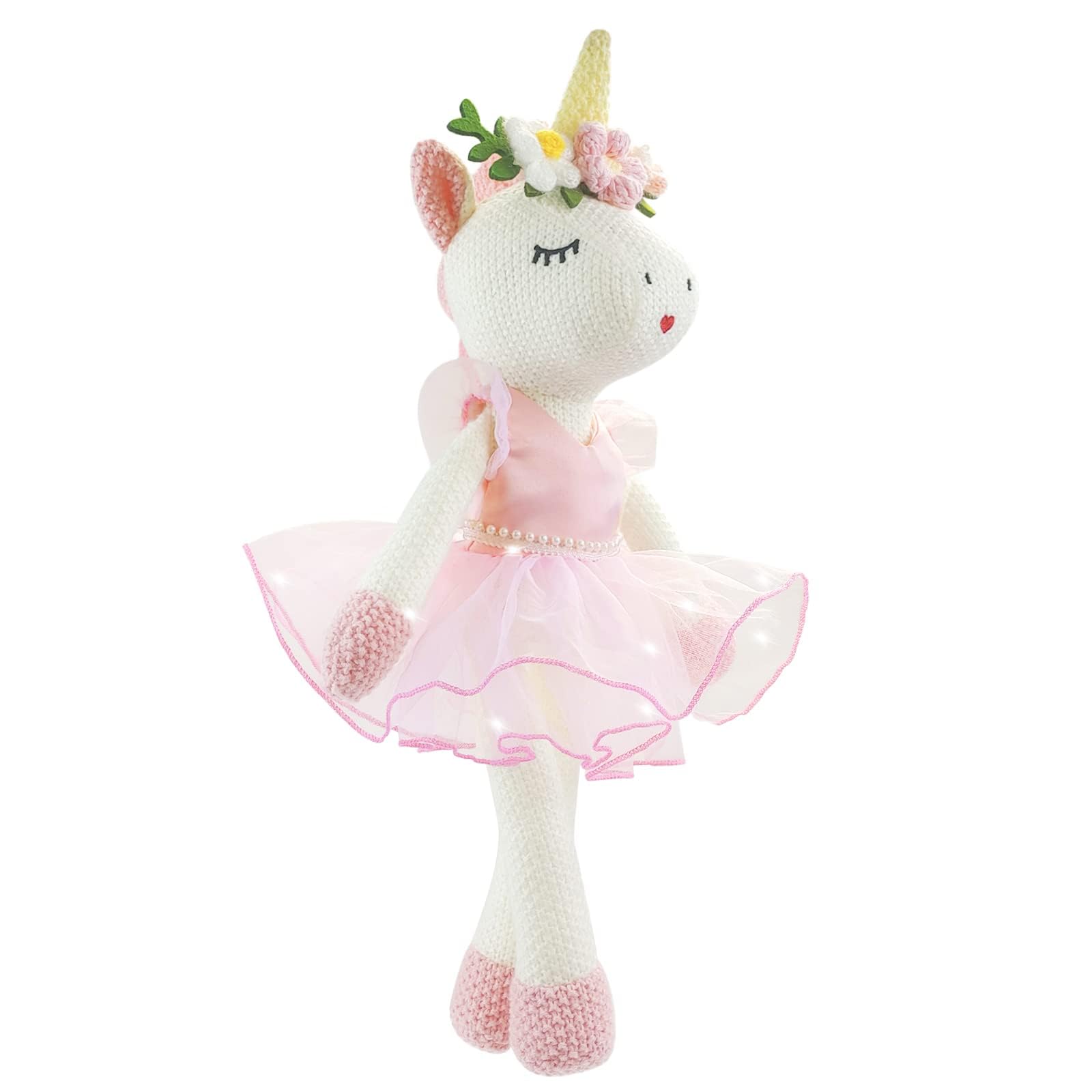 JUSTQUNSEEN Alice unicorn plush, a soft cuddle toy perfect for road trips