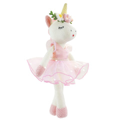 JUSTQUNSEEN Alice unicorn plush, a soft cuddle toy perfect for road trips