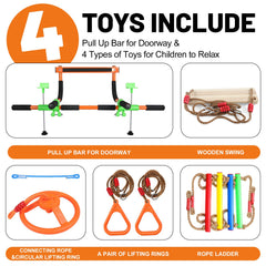 Just.smile doorway swing rope provides versatile play and balance training for kids.