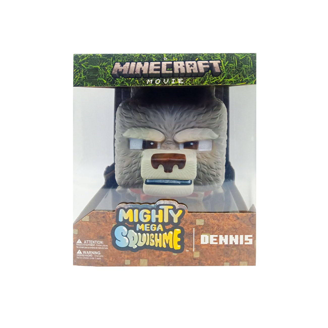 Just Toys Minecraft Dennis the Wolf large size is perfect for cozy playrooms and desk buddies.