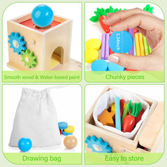 JUSTWOOD foldable storage box with lids for organized mini-parts