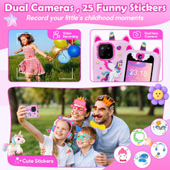Jusvenmt Kids Phone screen-ips-2-8 with vibrant display for playful learning.