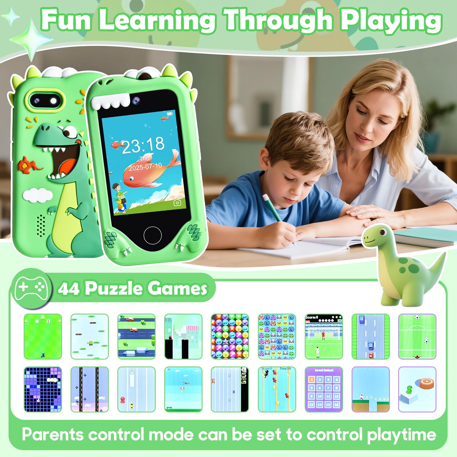 Jusvenmt Kids Smart Phone 32GB storage holds thousands of memories