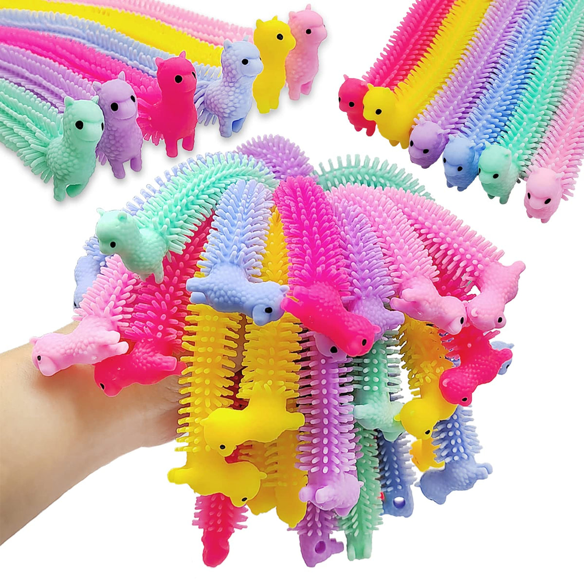 Juuxncgv 18-pack stretchy fidget toy in bright colors for focused play and calm moments.