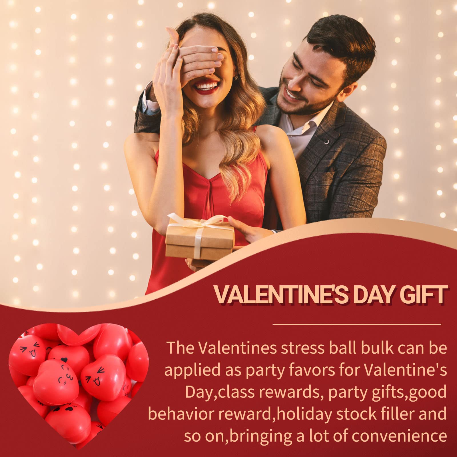 Juuxncgv heart stress ball soft foam texture provides satisfying squish