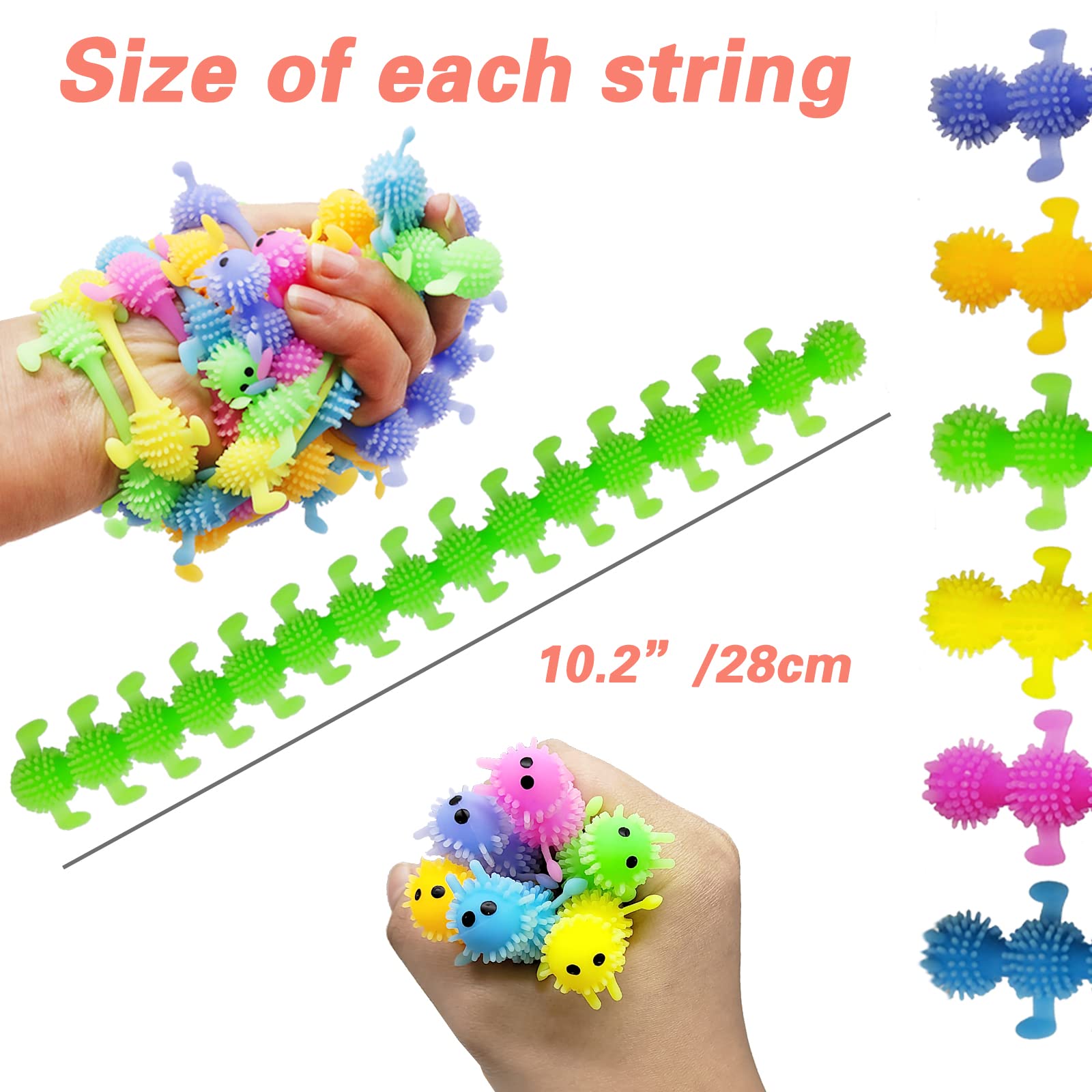 Juuxncgv stretchy string fidget toy colorful bundle for stress relief.