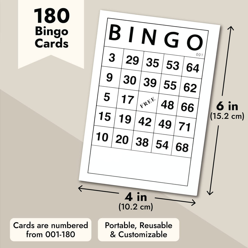 Juvale Bingo Paper Game Sheets: customizable sections for themed parties.