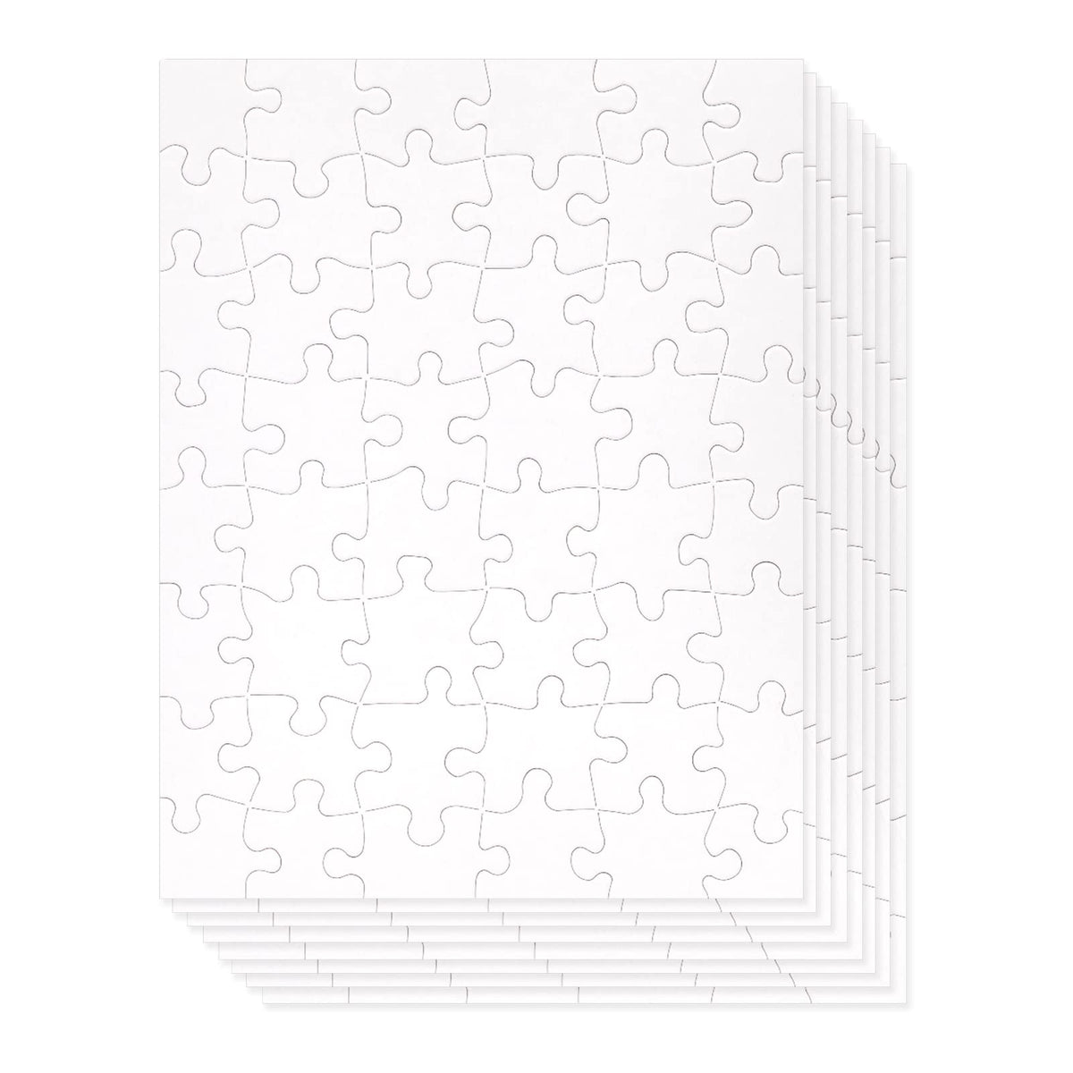 Juvale blank puzzles draw-on front view ready for coloring and family crafts.
