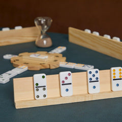 Close-up of natural wood grain on unfinished trays inviting customization.