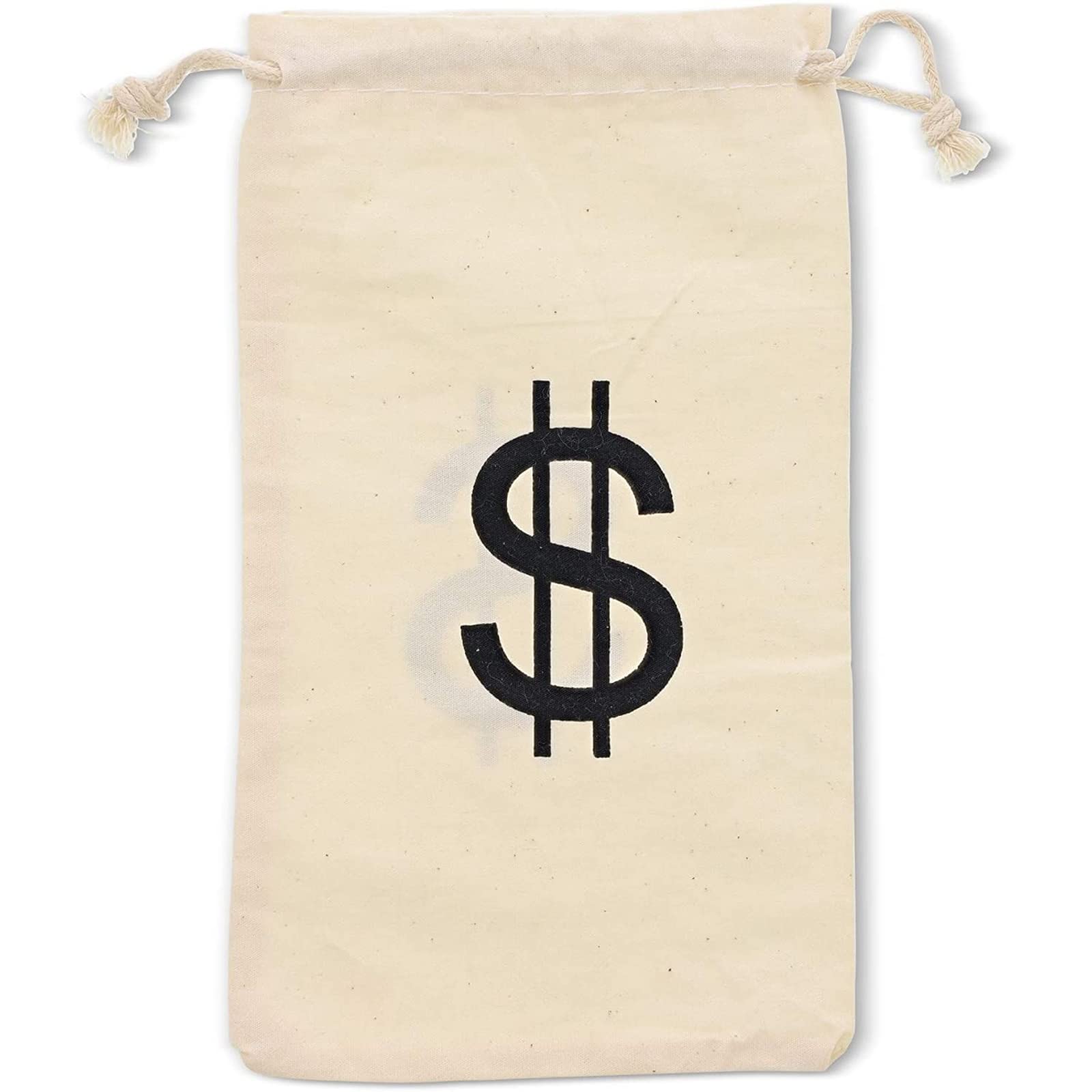 Juvale Money Bags beige canvas store-and-classroom use for role-play and décor