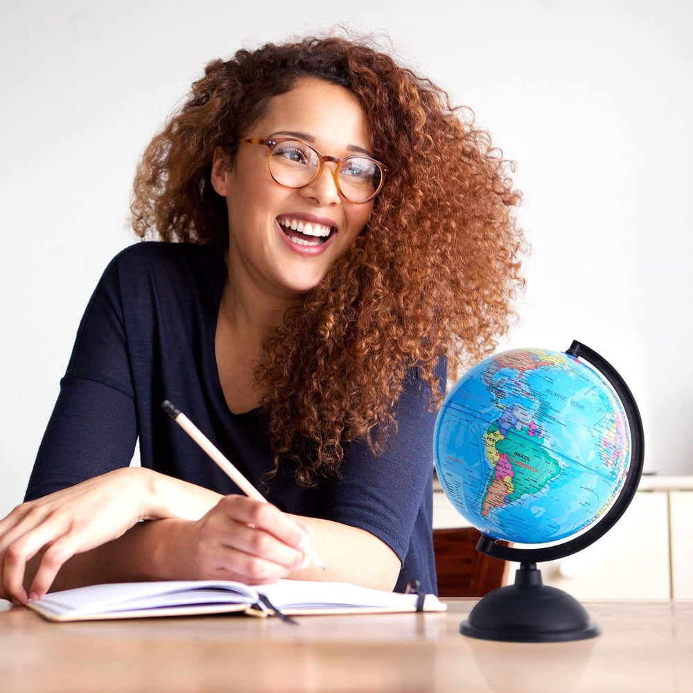Juvale World Globe for Kids classroom decor adds a sophisticated touch to any space