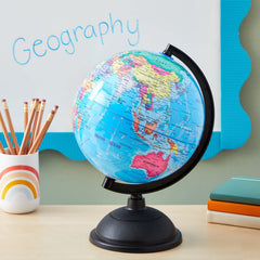 Juvale World Globe for Kids 8-inch with stand, stable desk display for study