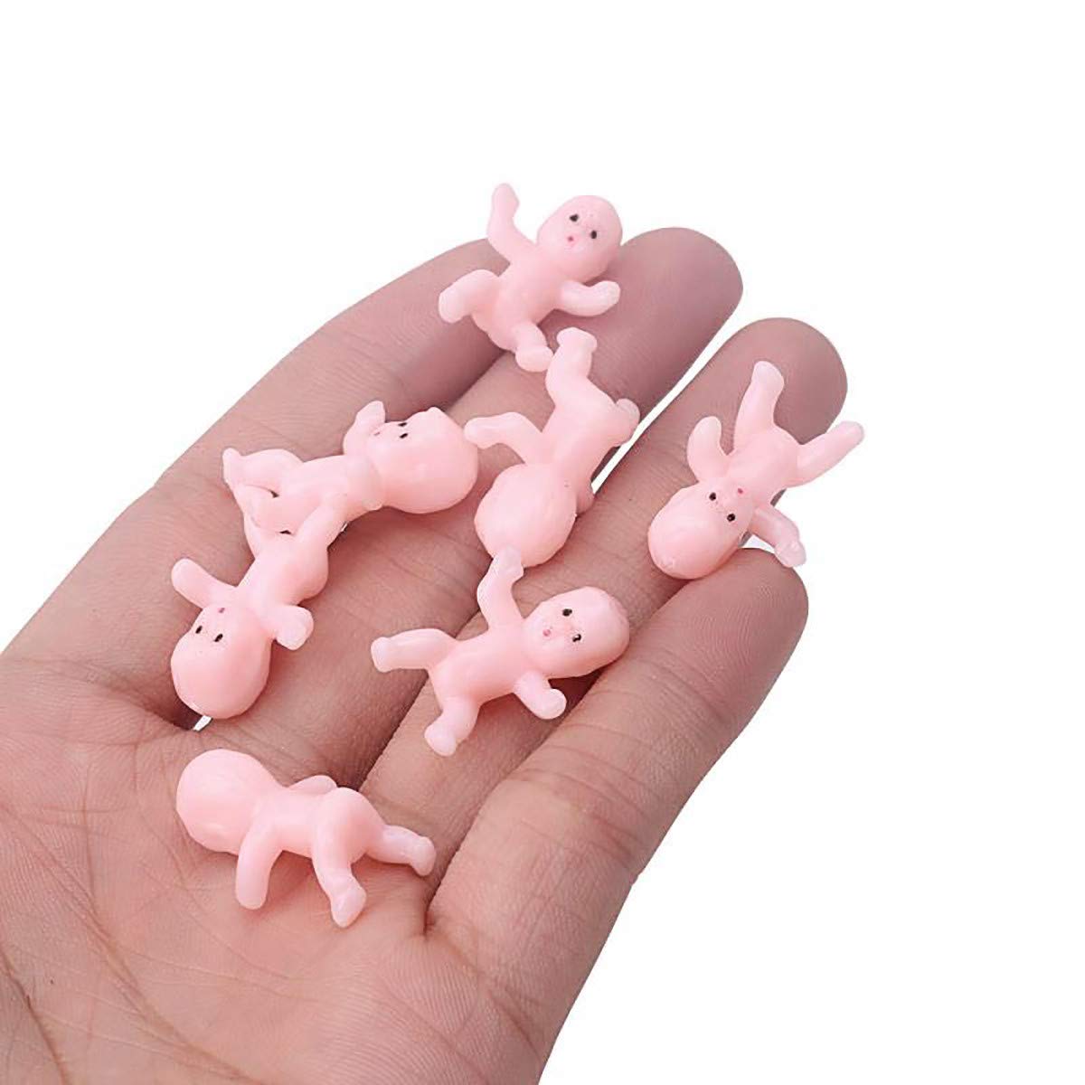 JUXINGDAZYF plastic babies mini-figurines for baby shower decor and ice cube games.