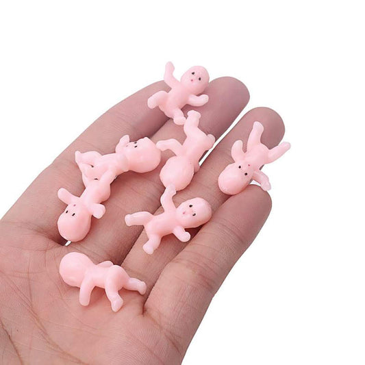JUXINGDAZYF plastic babies mini-figurines for baby shower decor and ice cube games.