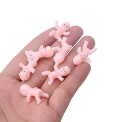 JUXINGDAZYF plastic babies mini-figurines for baby shower decor and ice cube games.