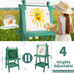JUZBOT Easel accessories laid out, including magnets and markers.