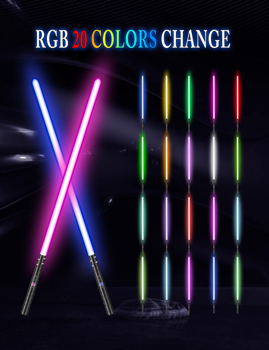 jvmusaber 20-color LED blade demonstrates vibrant cosplay options