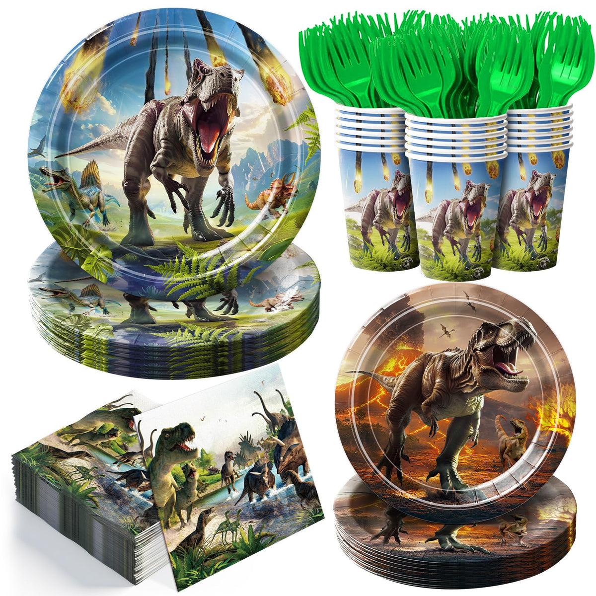 JVORFDG dinosaur 9-inch plates for sturdy party dining