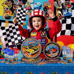 JVORFDG Race Car cups and straws sturdy for beverages at a racing party