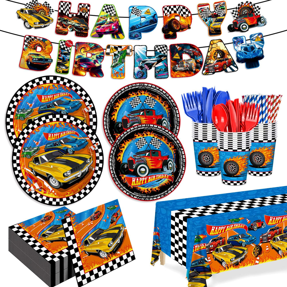 JVORFDG Race Car plates 9-inch for easy serving at kids' birthday parties