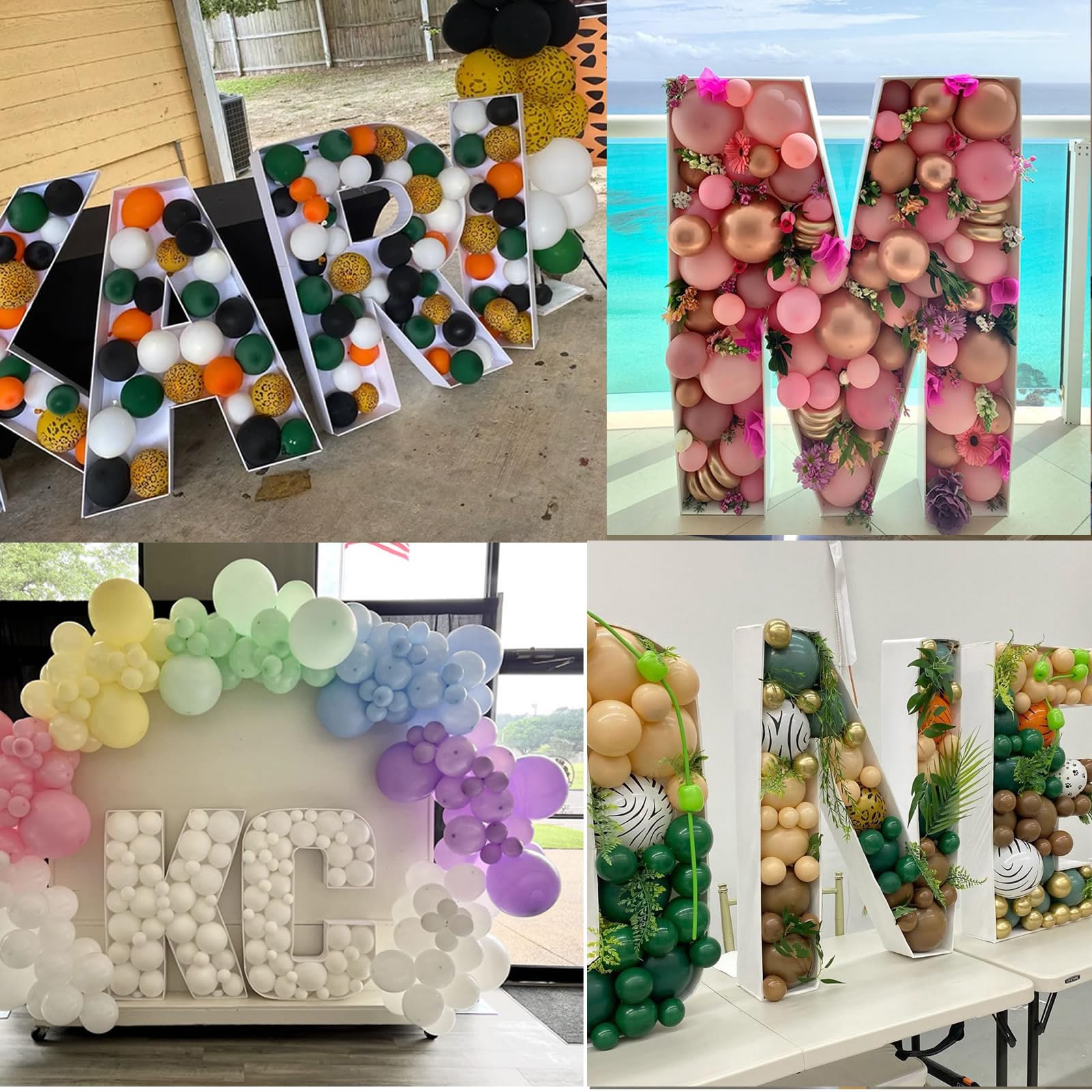 JW Passion letters suit birthdays and weddings as a striking centerpiece backdrop