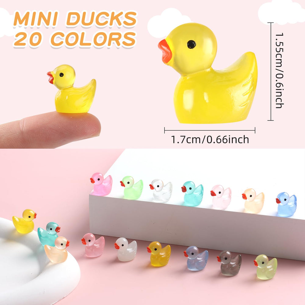 JWAJWY glow-in-the-dark ducks illuminate nighttime garden or display