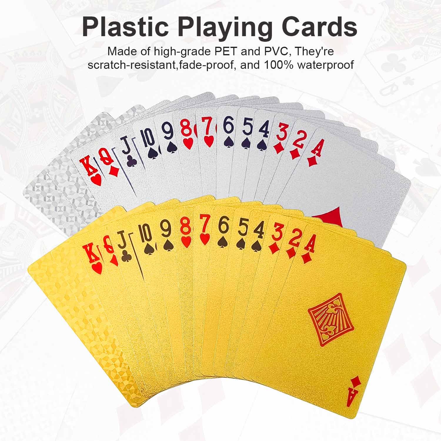JWENUPDE non-slip texture aids easy shuffles and fanning