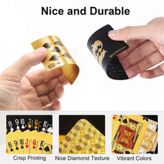 JWENUPDE elegant golden box packaging keeps cards organized and presentable