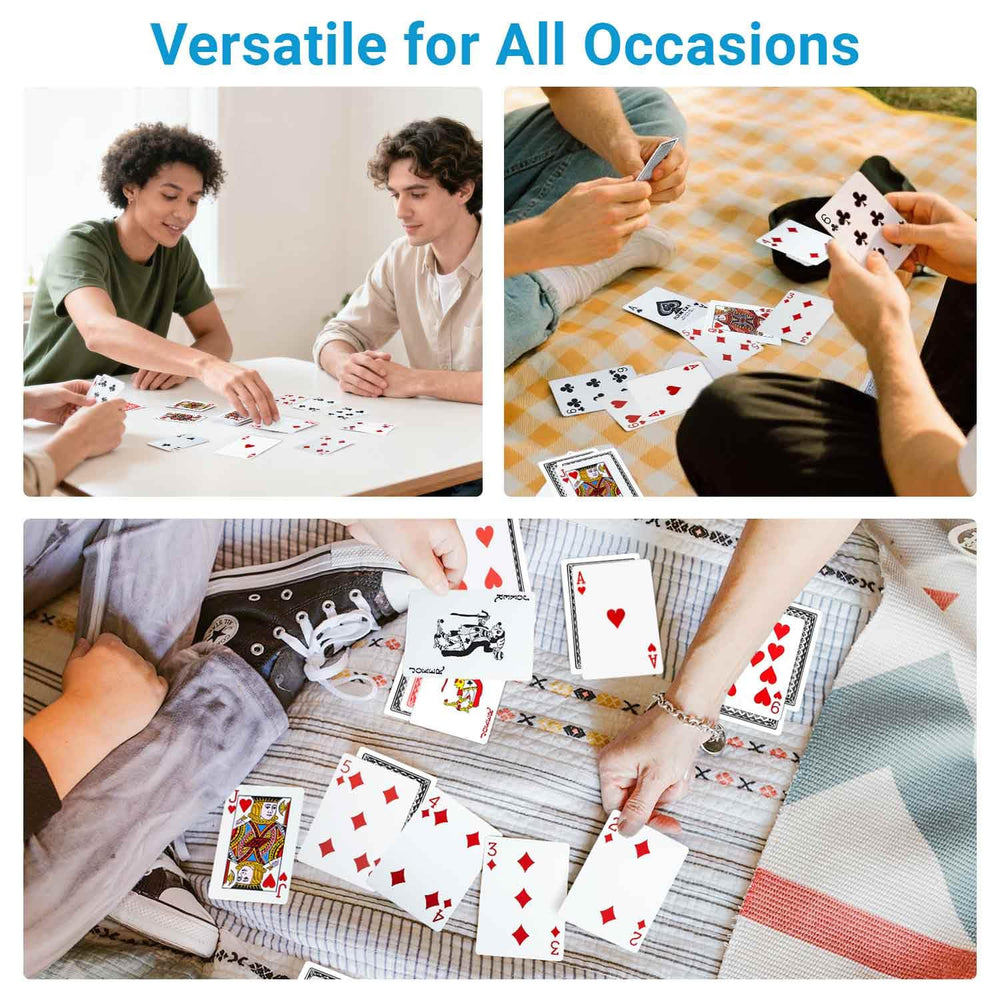 JWENUPDE hand-washable plastic cards stay durable and clean
