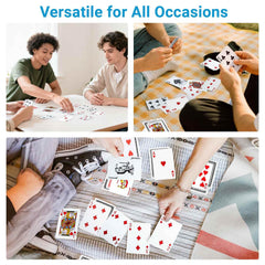JWENUPDE hand-washable plastic cards stay durable and clean