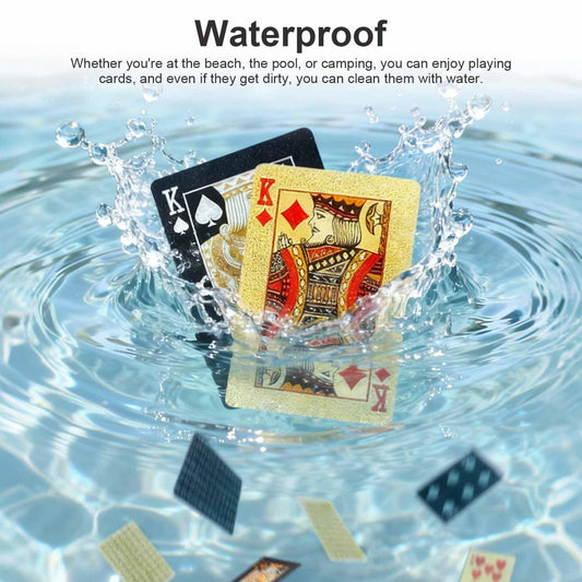 JWENUPDE waterproof plastic playing cards 2-pack for poolside gaming
