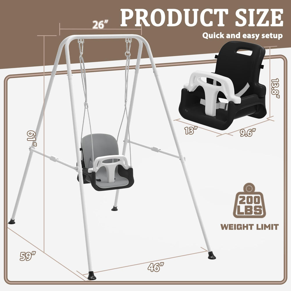 JWPEHOE cpsc-certified safety label on the swing set