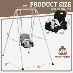 JWPEHOE cpsc-certified safety label on the swing set