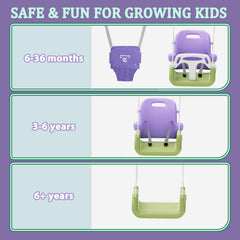 JWPEHO soft cushion provides cozy comfort during swings and gentle bouncing.