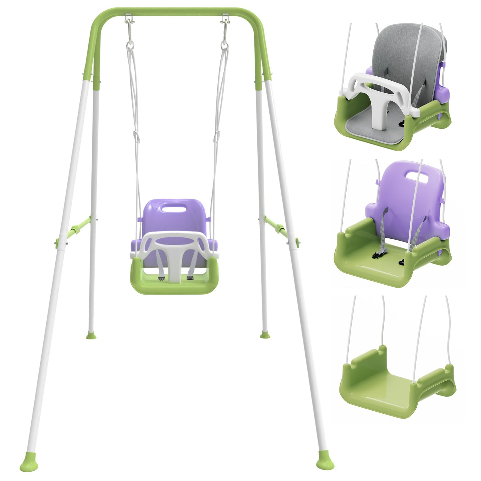 JWPEHOE Toddler Swing with 3 modes supports growing children at home.