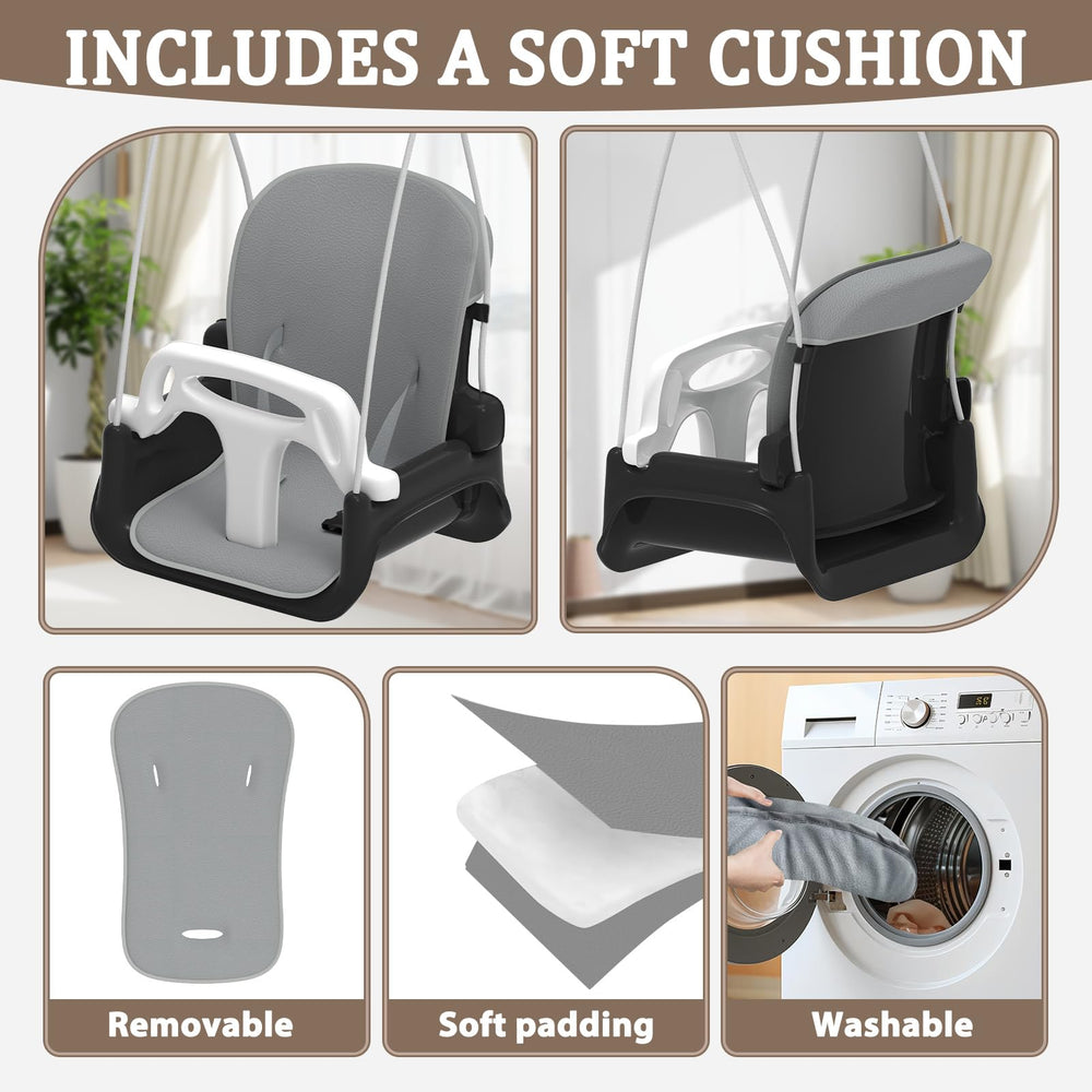 JWPEHOE foldable frame keeps the swing compact for storage