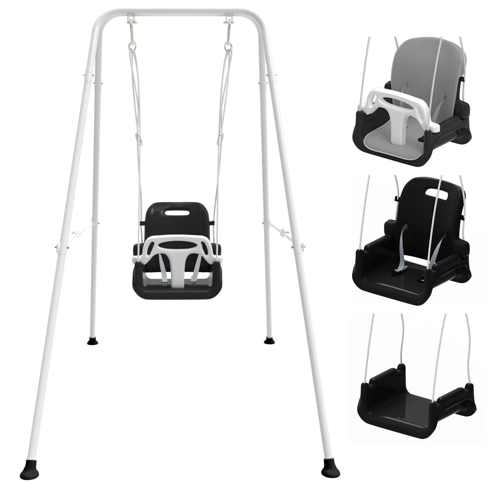 JWPEHOE toddler swing with soft cushion for cozy indoor and outdoor play